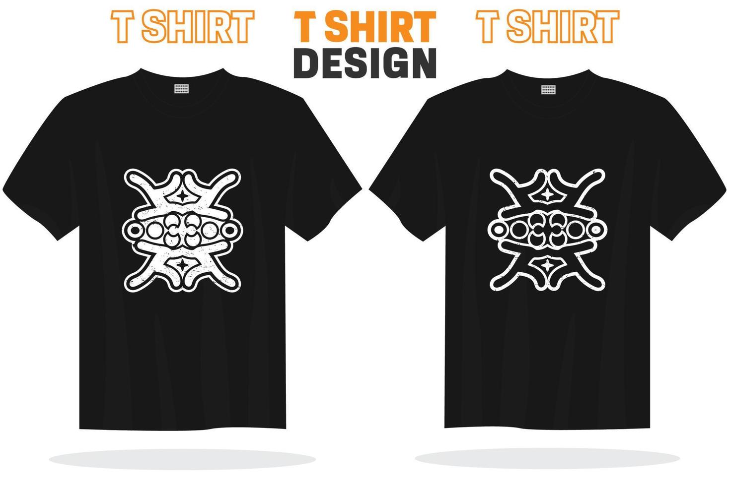 moderne T-Shirt-Designvorlage mit zufälligen Grafiken vektor