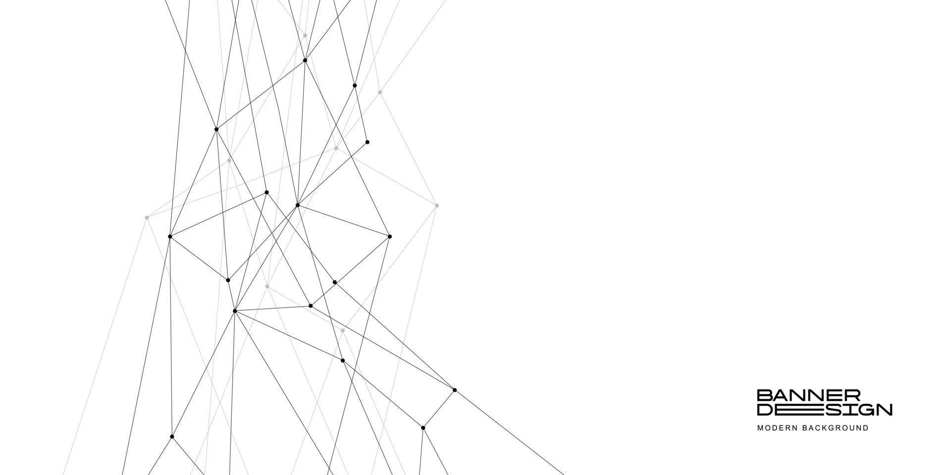 abstrakte linien im minimalistischen technologiethema. digitales netzwerkdesign für kopierraum und bannerdesign vektor