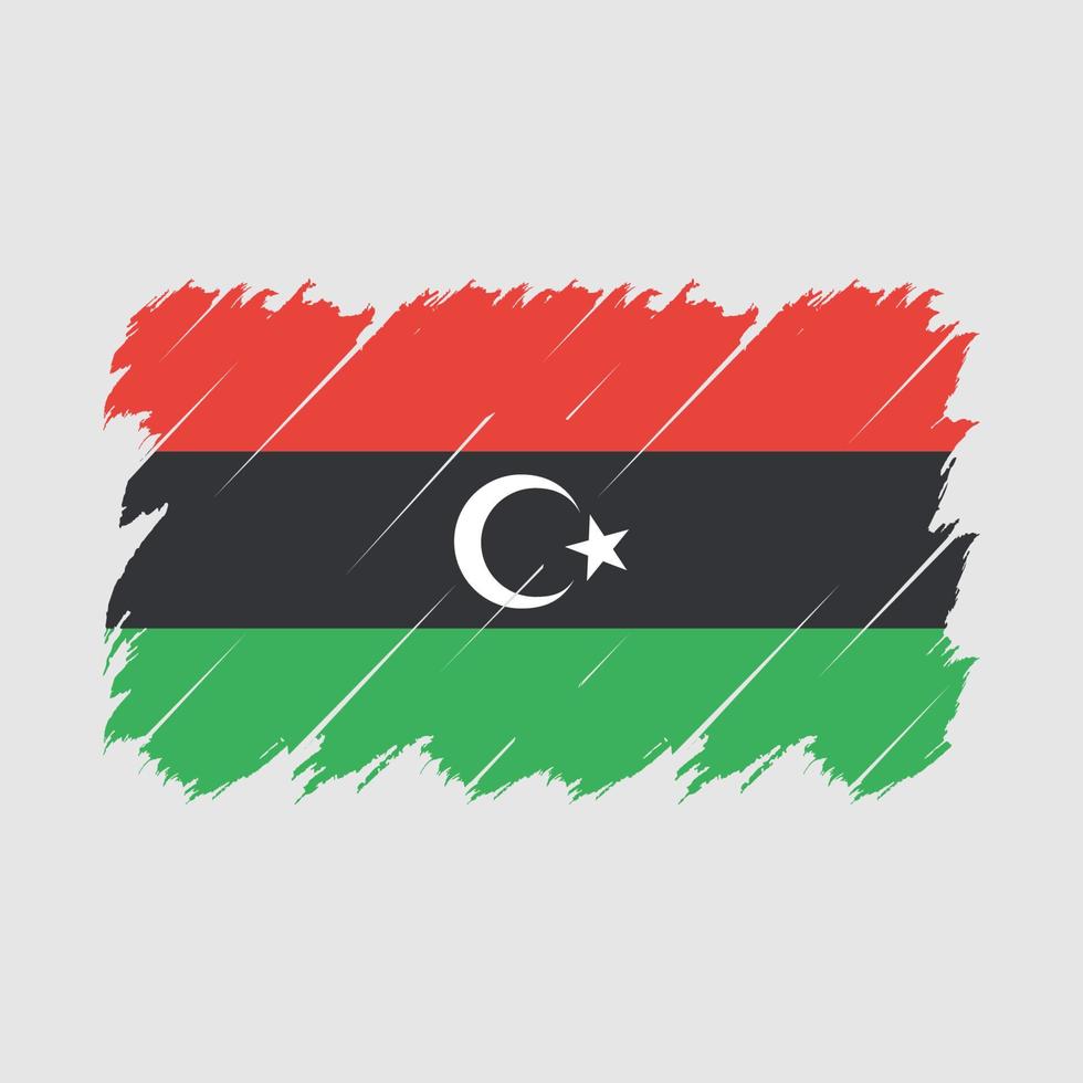 Libyen-Flagge-Pinsel-Vektor vektor