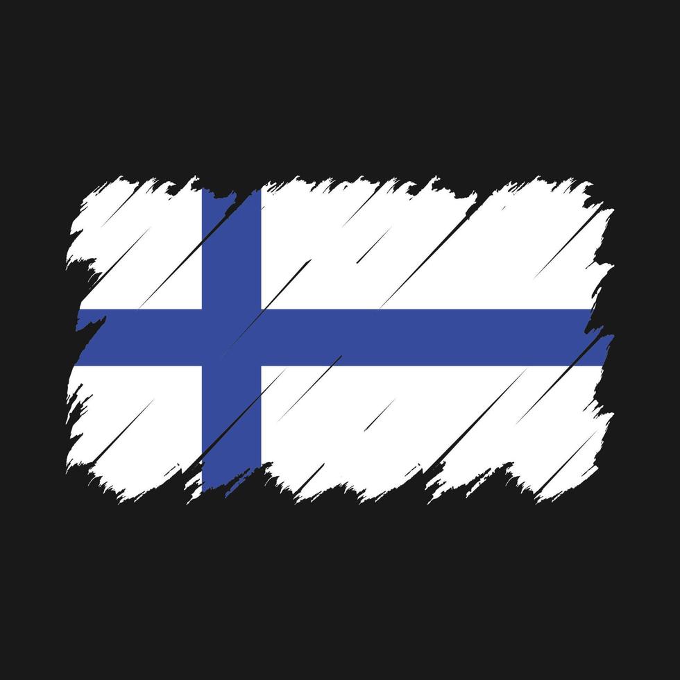 finland flagga borsta vektor
