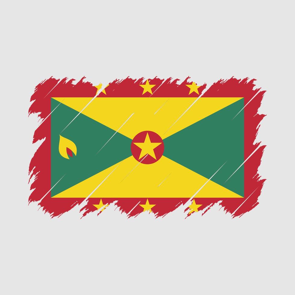 grenada flagga borsta vektor