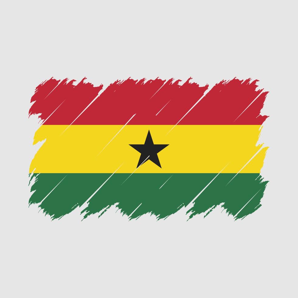 ghana flagga borsta vektor