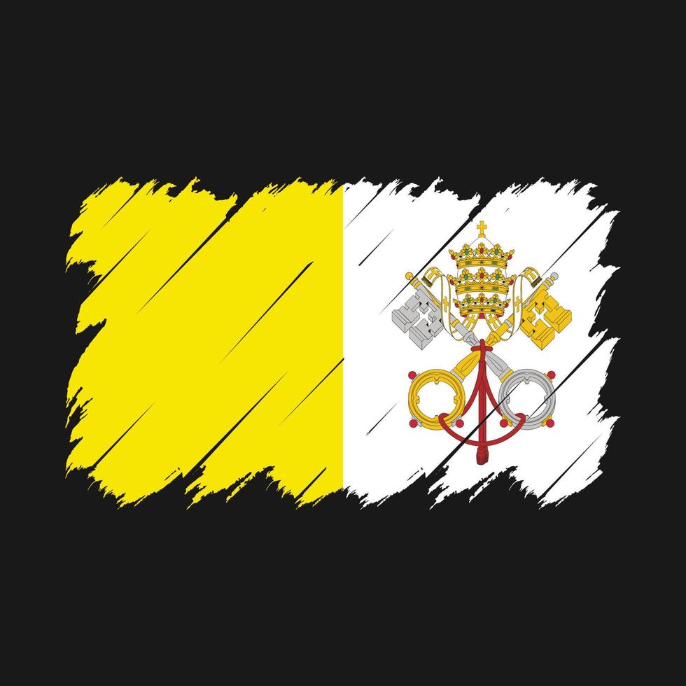 vatican flagga borsta vektor