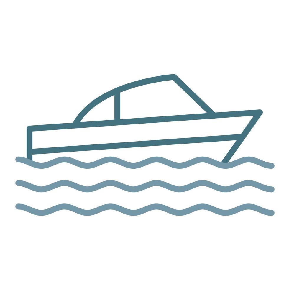 Splash-Boot-Linie zweifarbiges Symbol vektor