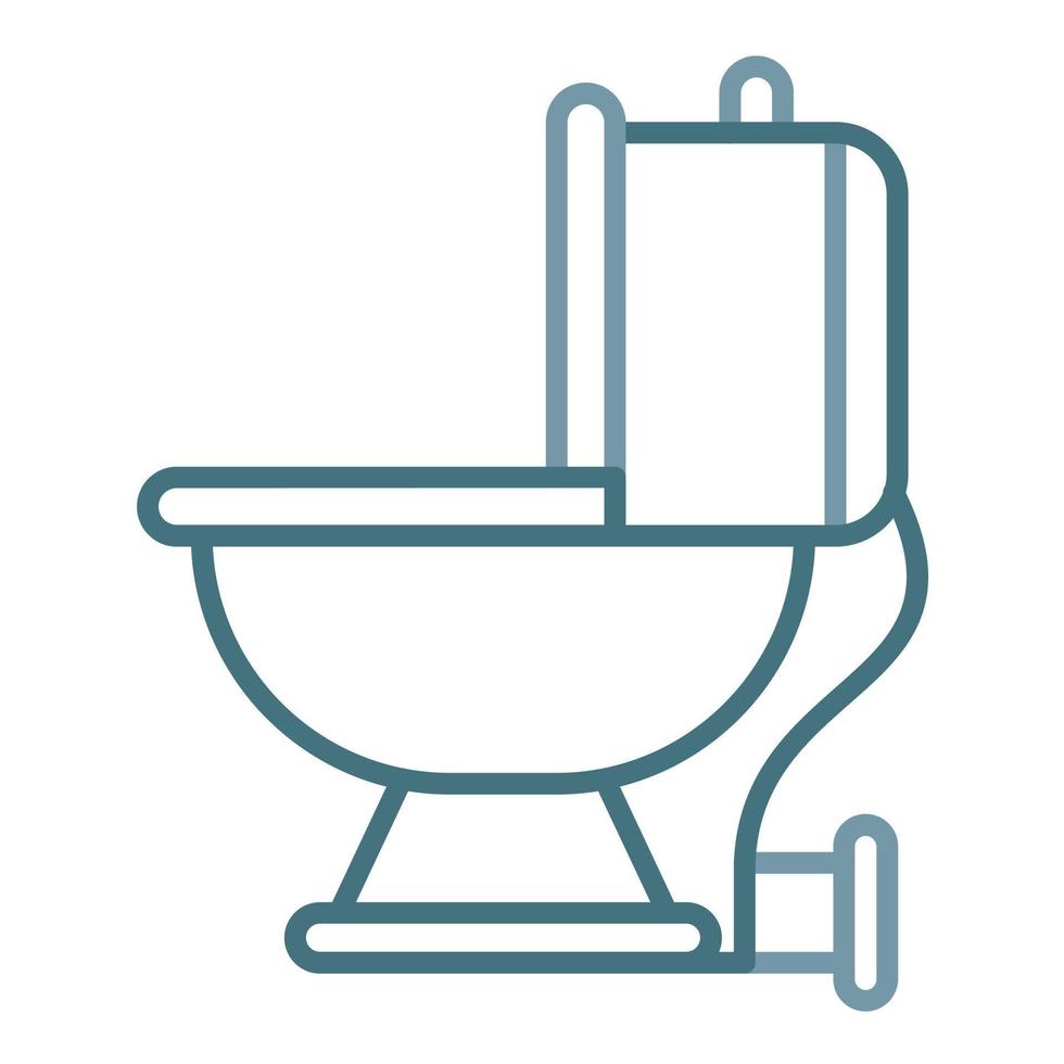 Toilettenlinie zweifarbiges Symbol vektor