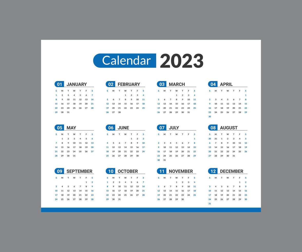 kalender 2023, kalender 2024 vecka Start måndag företags- uppsättning design mall vektor fil.