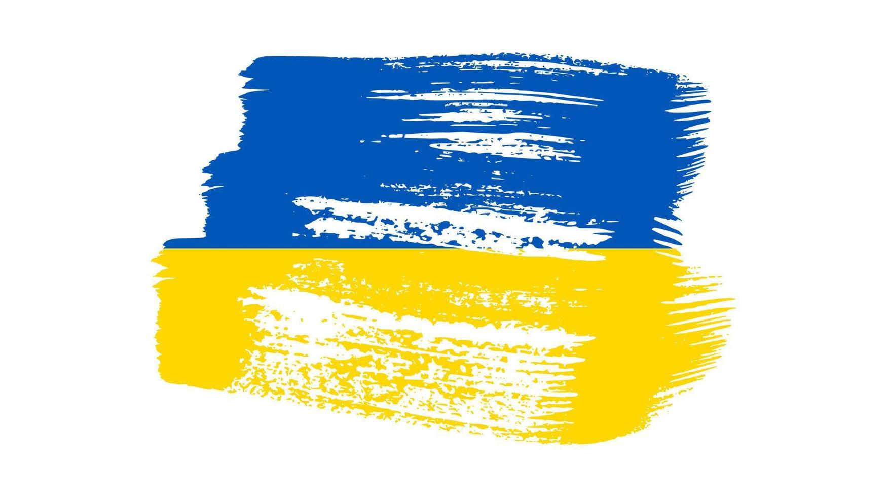 ukrainische Nationalflagge im Grunge-Stil vektor