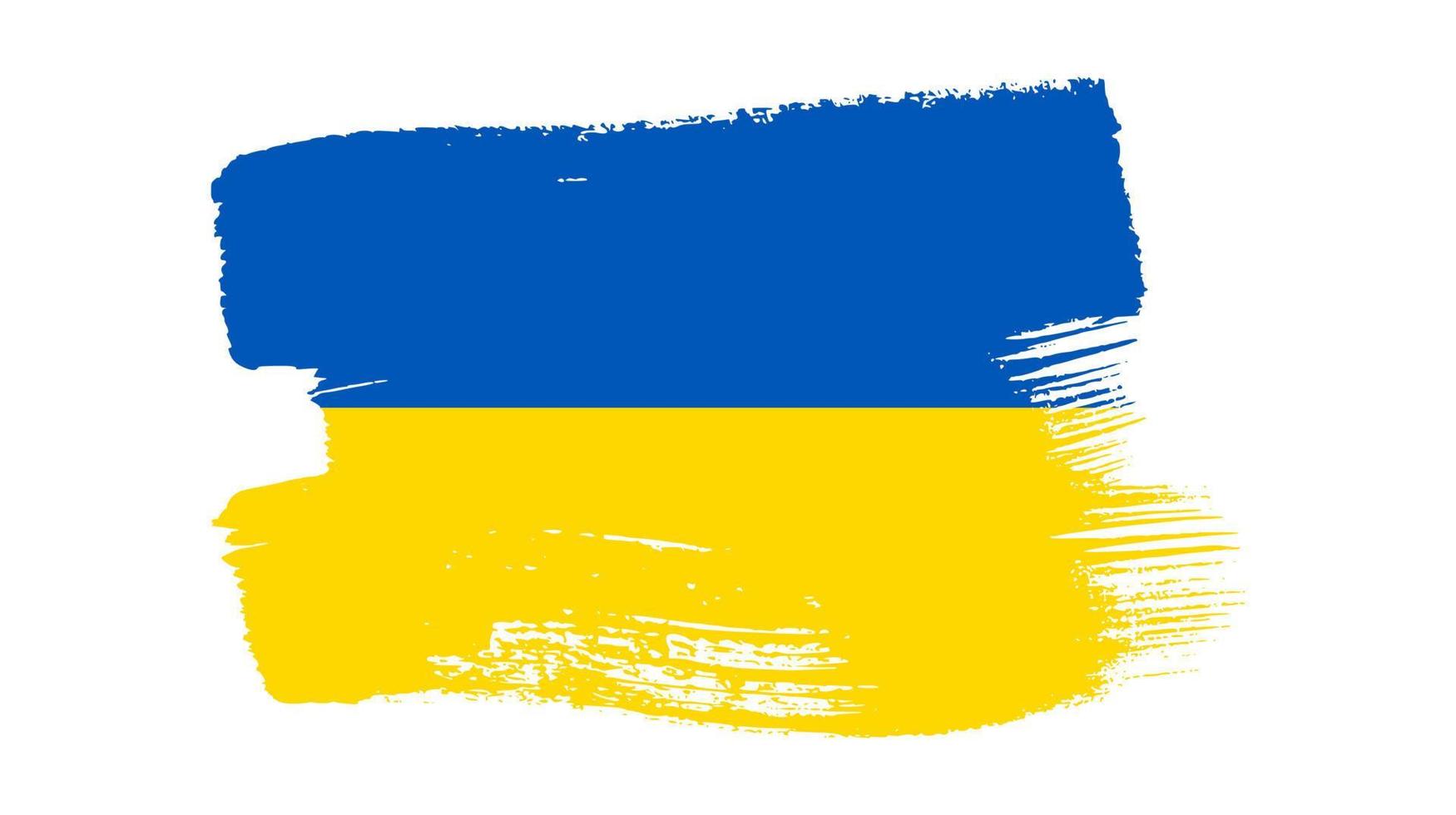 ukrainische Nationalflagge im Grunge-Stil vektor