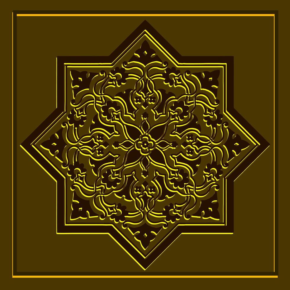 luxus-mandala-hintergrund arabeskenmuster arabisch-islamischer oststil.dekoratives mandala für druck, cover, broschüre, flyer, banner vektor