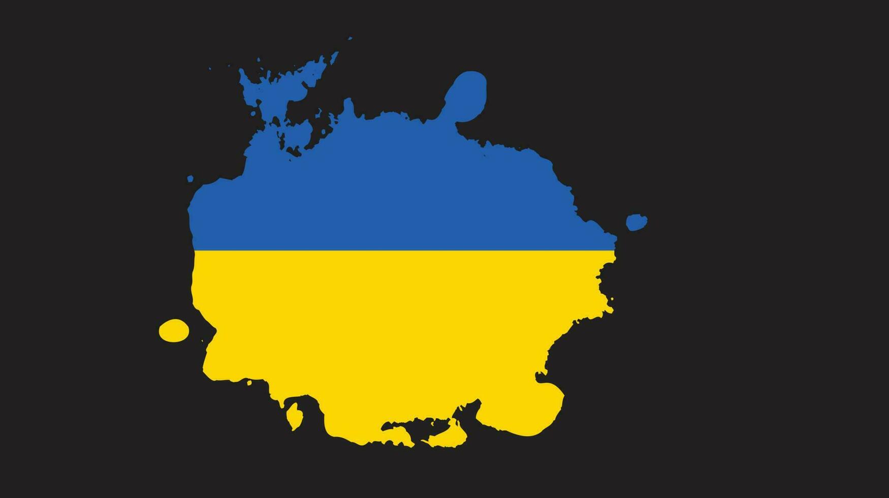 malen sie grunge pinselstrich ukraine flag vektor