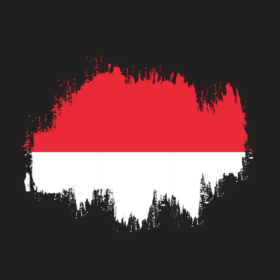 ny årgång indonesien grunge flagga vektor
