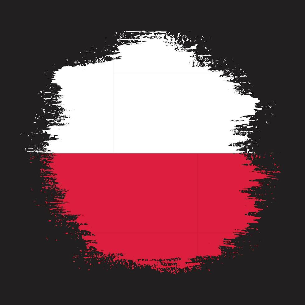 polen grunge textur flagga vektor