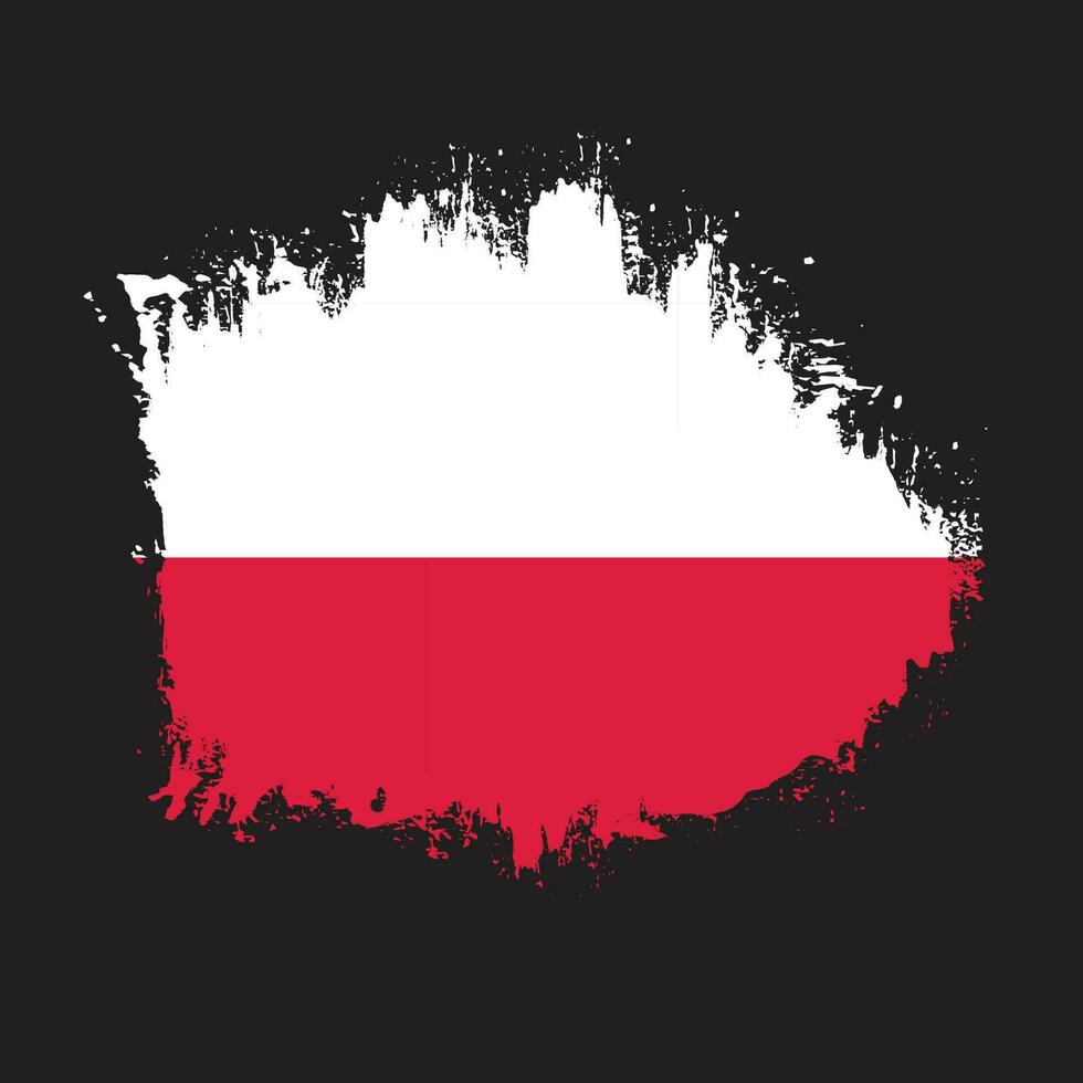 bunte Polen-Grunge-Flagge vektor