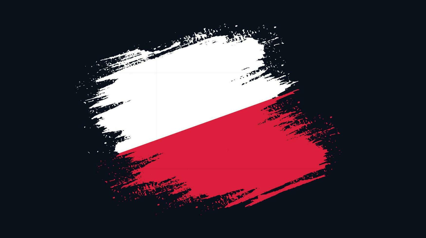 Polen-Grunge-Textur-Flag vektor