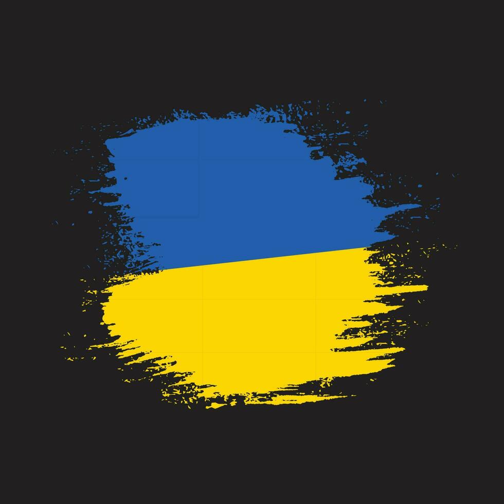 tinte spritzt pinselstrich ukraine flag vektor