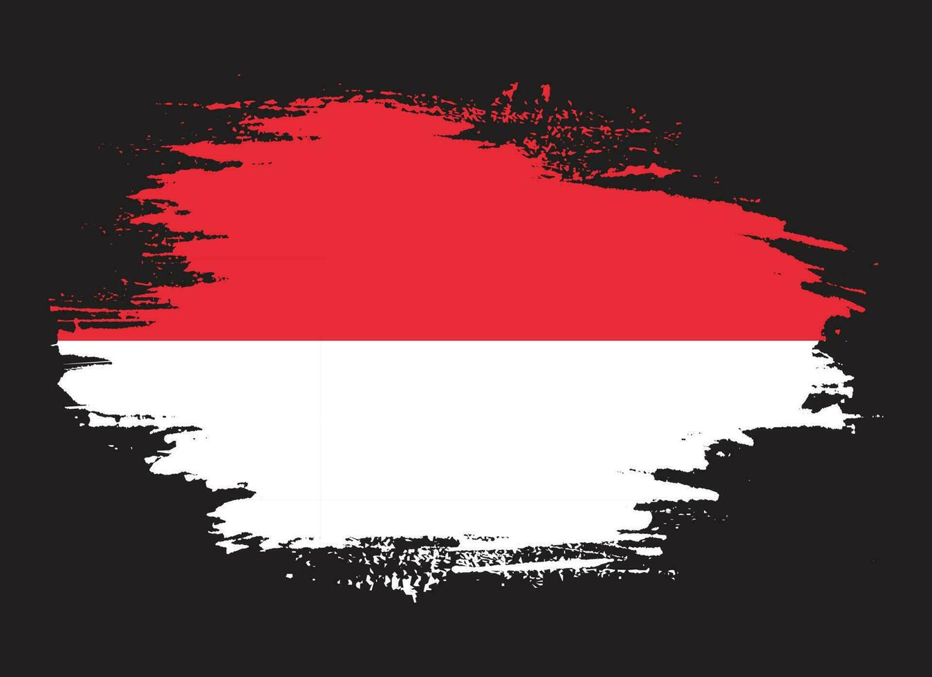 Hand malen Indonesien Flaggenvektor vektor