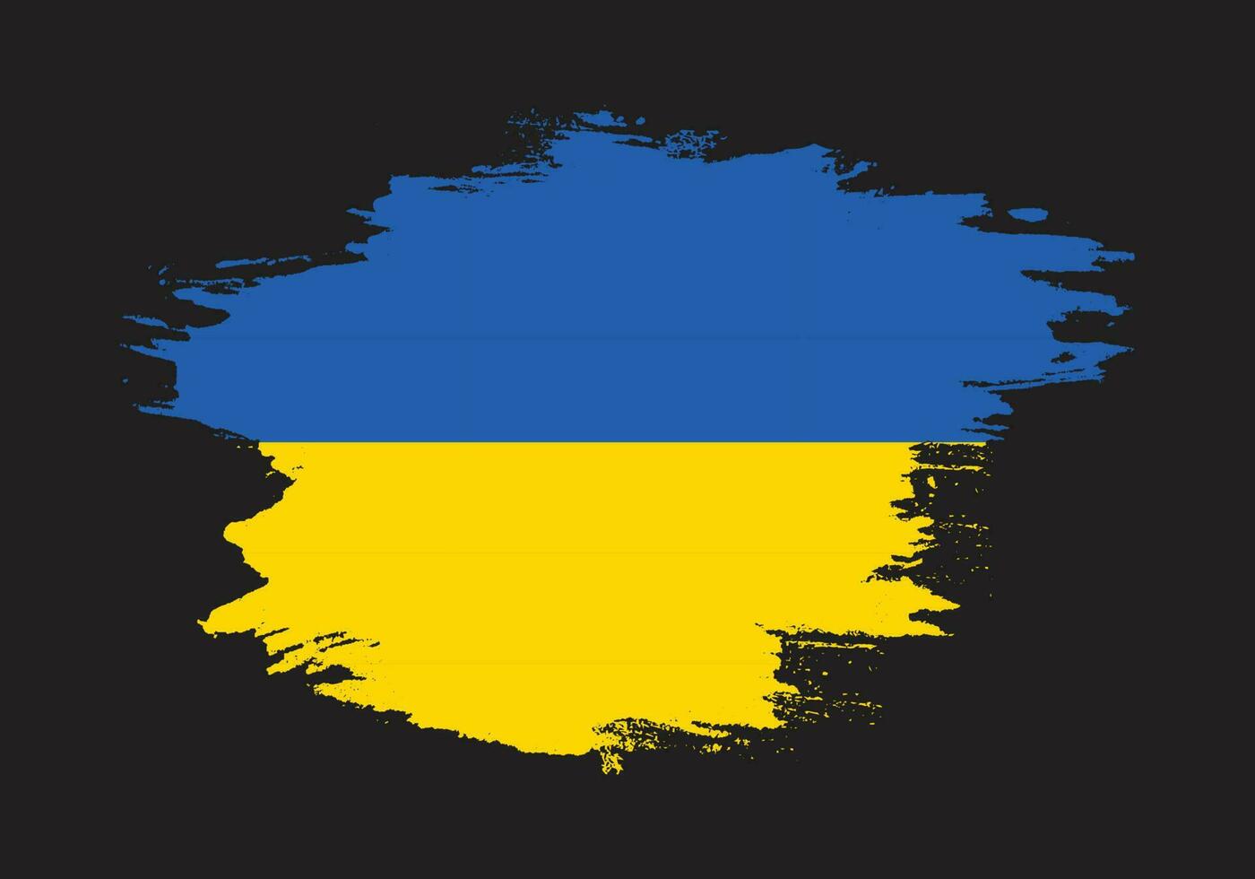 ukraine pinselrahmen flaggenvektor vektor
