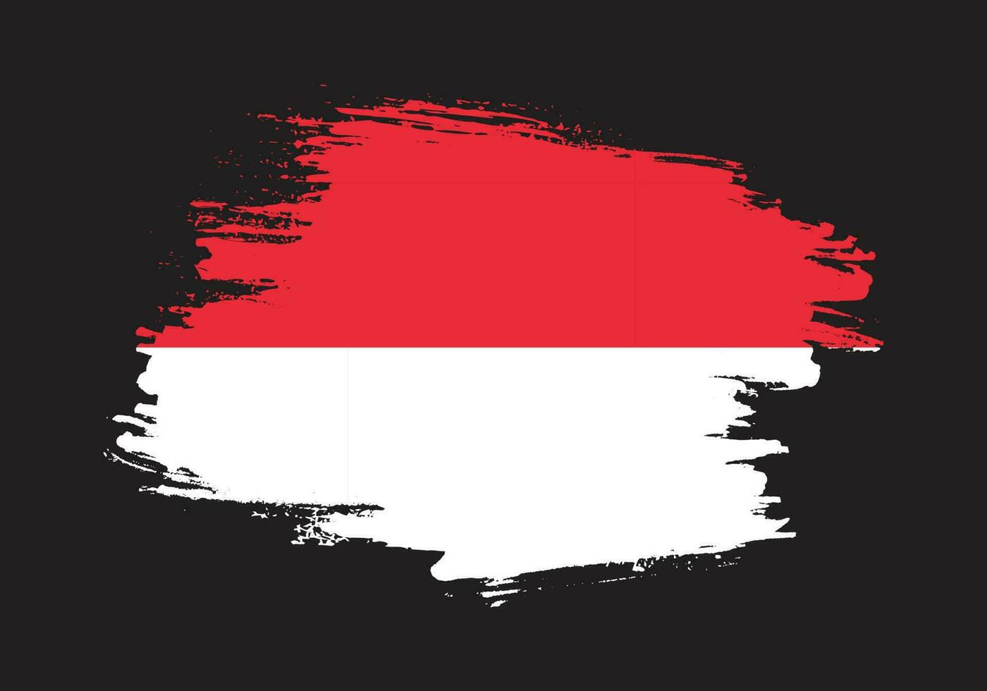 grunge textur urblekt indonesien flagga vektor