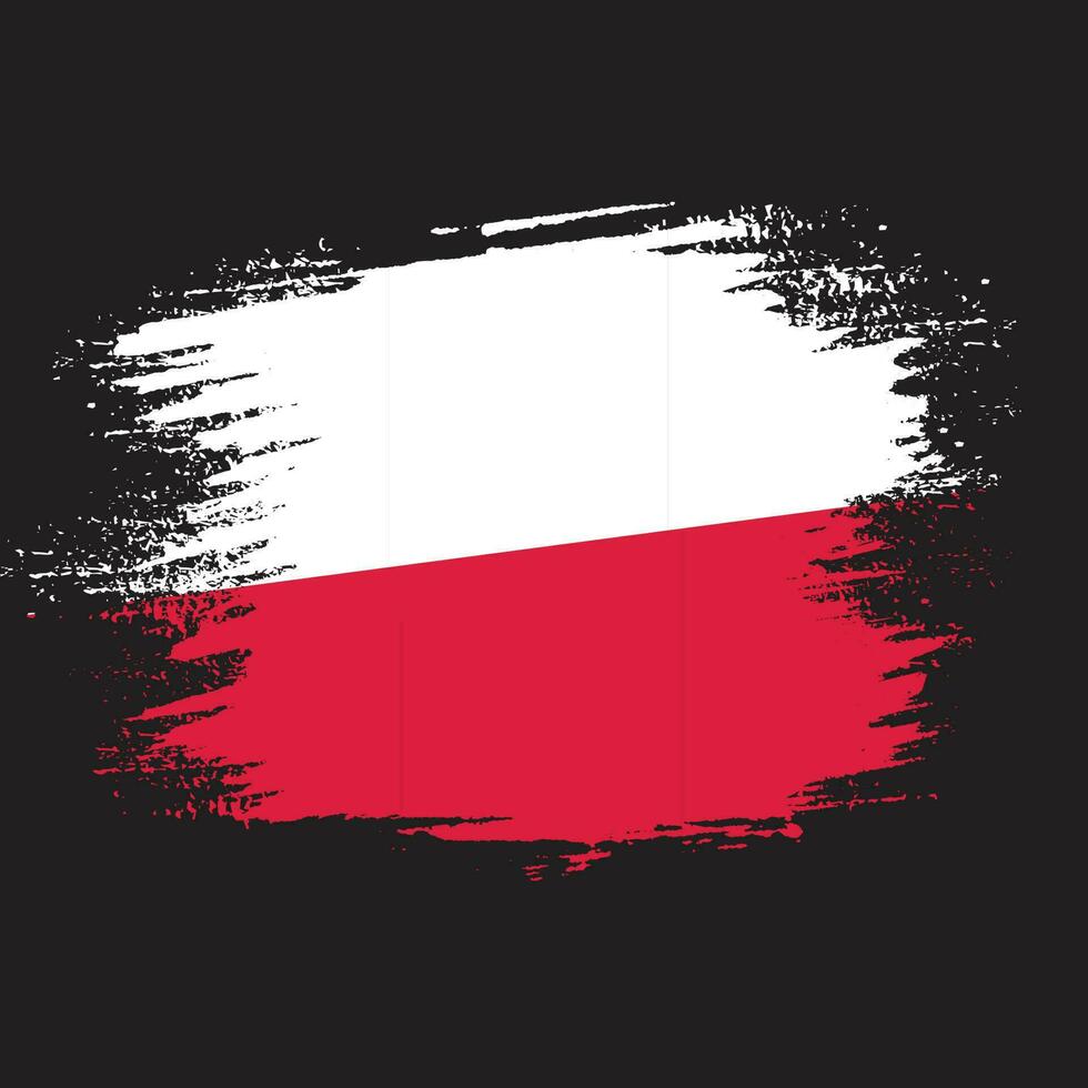 Grafik Polen Grunge-Textur-Flagge vektor