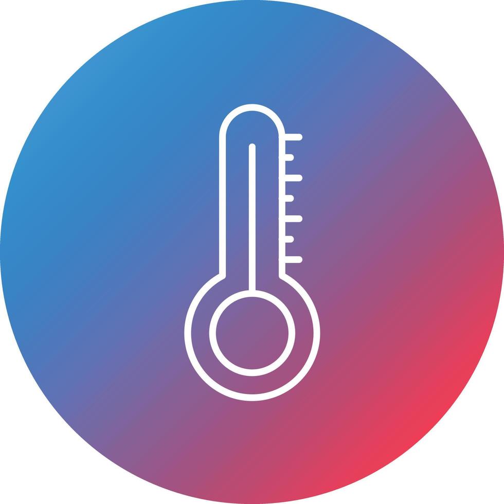 temperatur linje lutning cirkel bakgrund ikon vektor