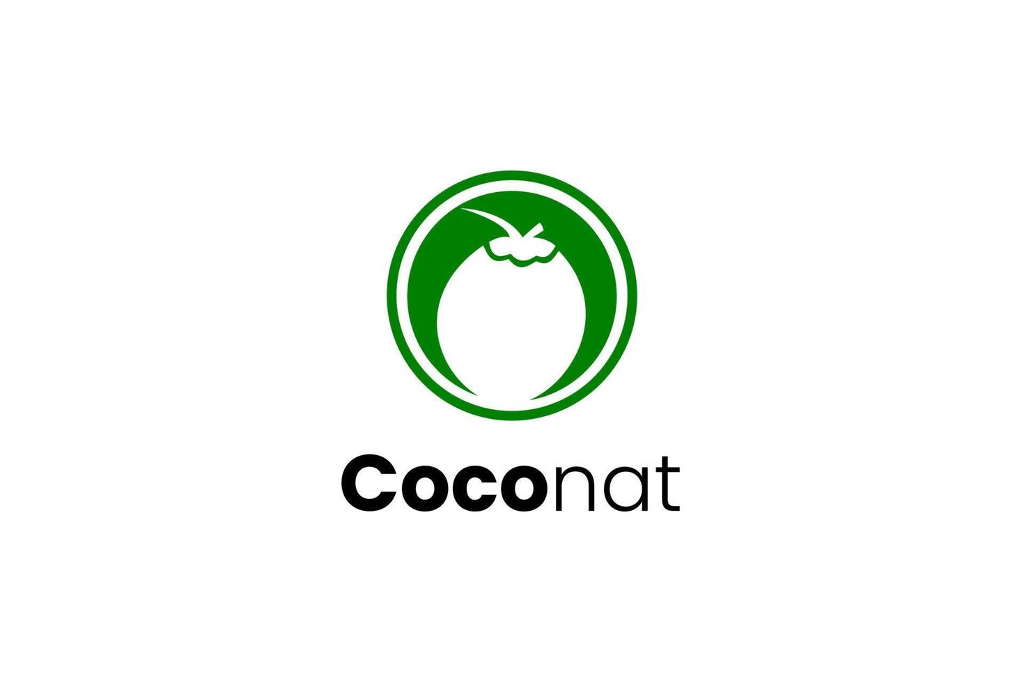 Kokosnuss-Logo-Design, geeignet für Unternehmen oder Kokosnussgeschäfte vektor