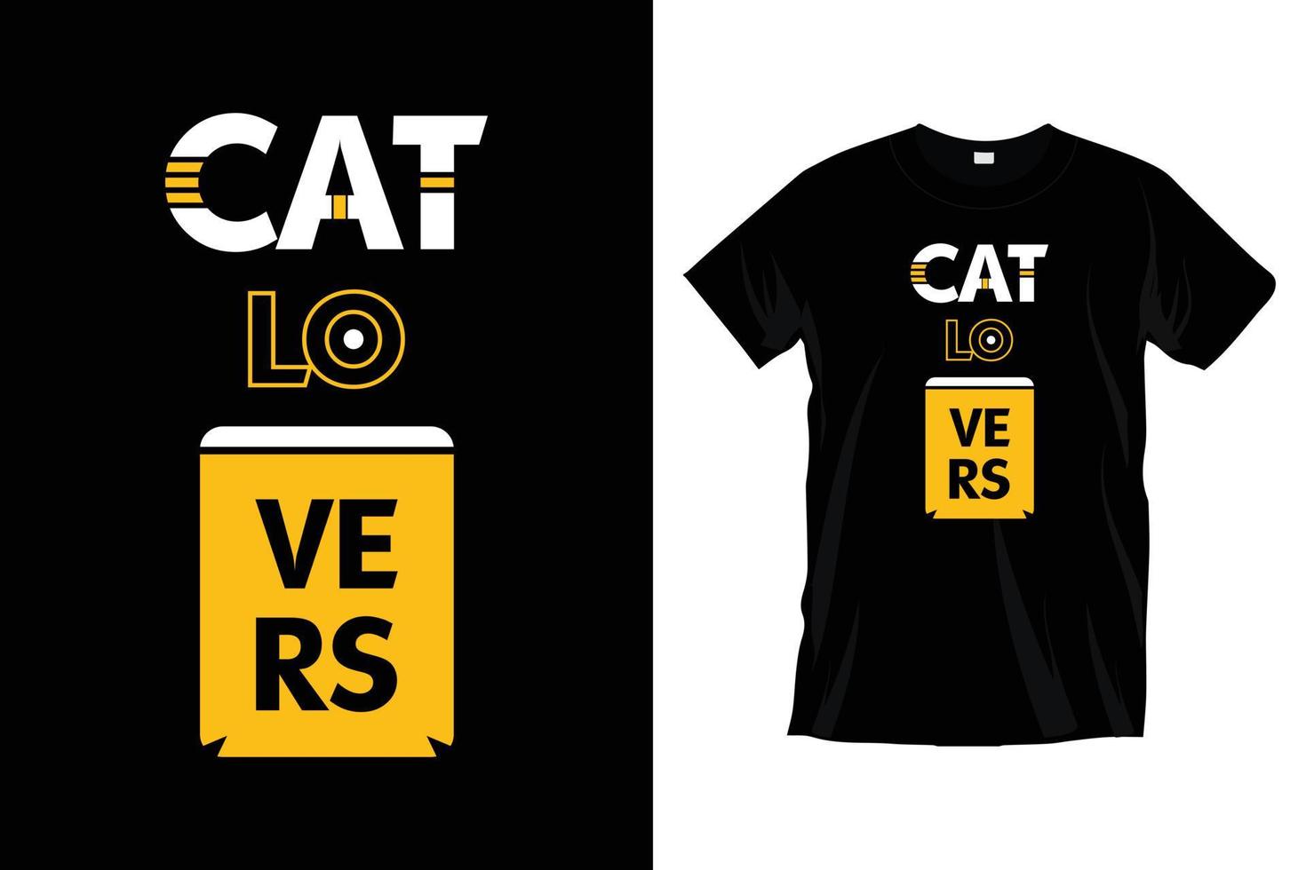 katt älskare. motiverande inspirera modern typografi t skjorta design för grafik, kläder, vektor, konst, illustration, typografi, affisch, mall, trendig svart tee skjorta design. vektor