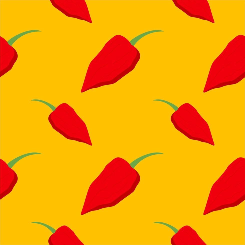 spöke peppar sömlös mönster. chili sömlös mönster platt design vektor illustration