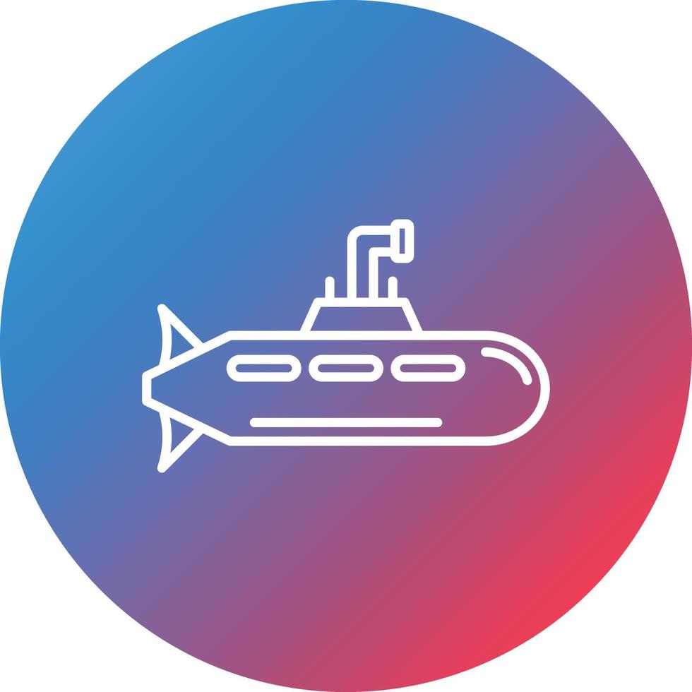 Armee-U-Boot-Linie Farbverlauf Kreis Hintergrundsymbol vektor