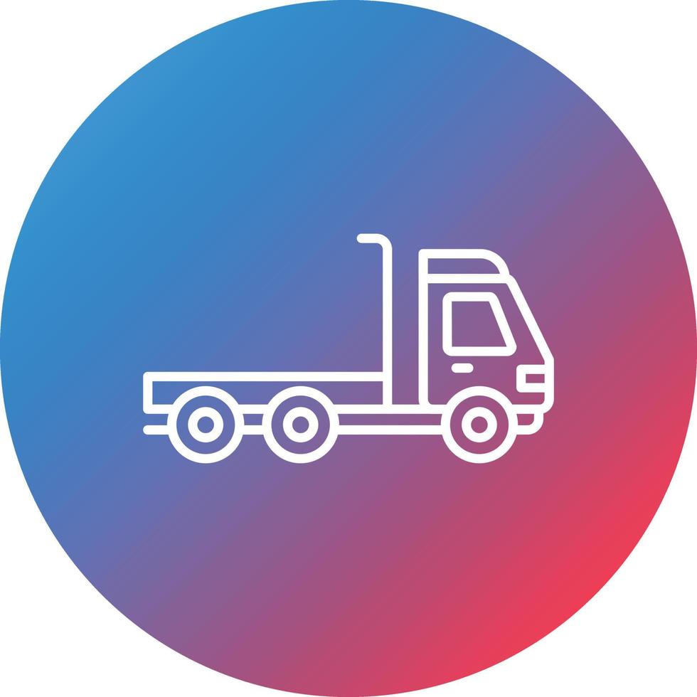 lastbil trailer linje lutning cirkel bakgrund ikon vektor