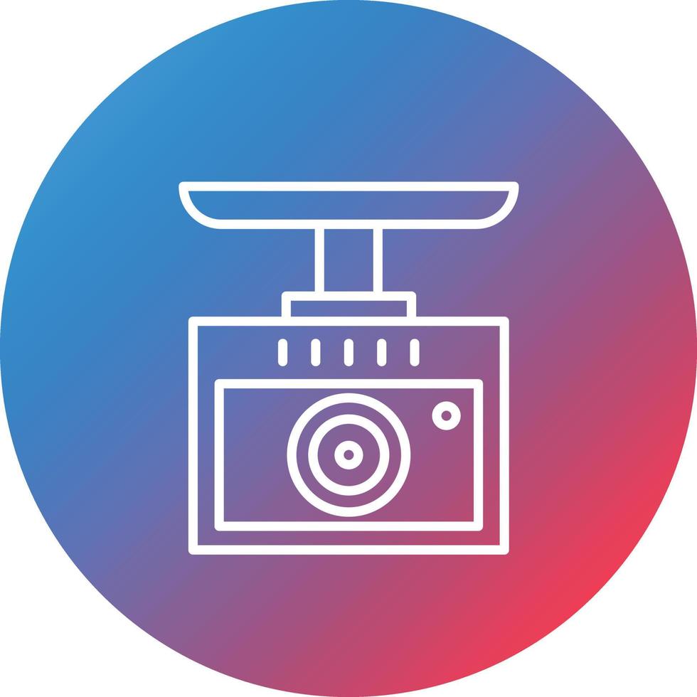 Kamera-Antriebsleitung Farbverlauf Kreis Hintergrundsymbol vektor