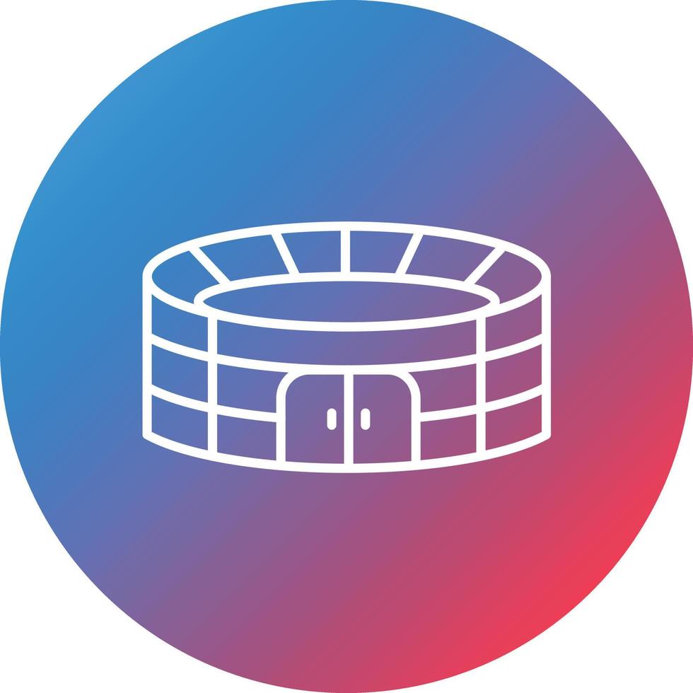 stadion linje lutning cirkel bakgrund ikon vektor