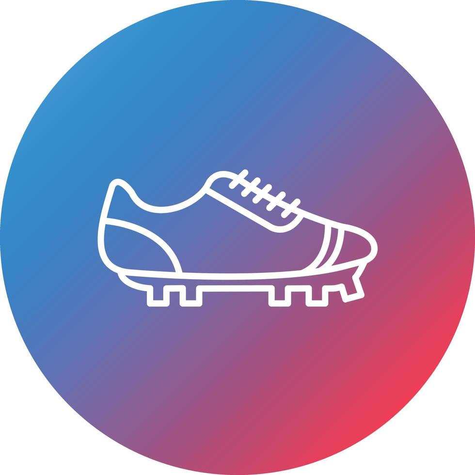 Fußballschuhe Linie Farbverlauf Kreis Hintergrundsymbol vektor