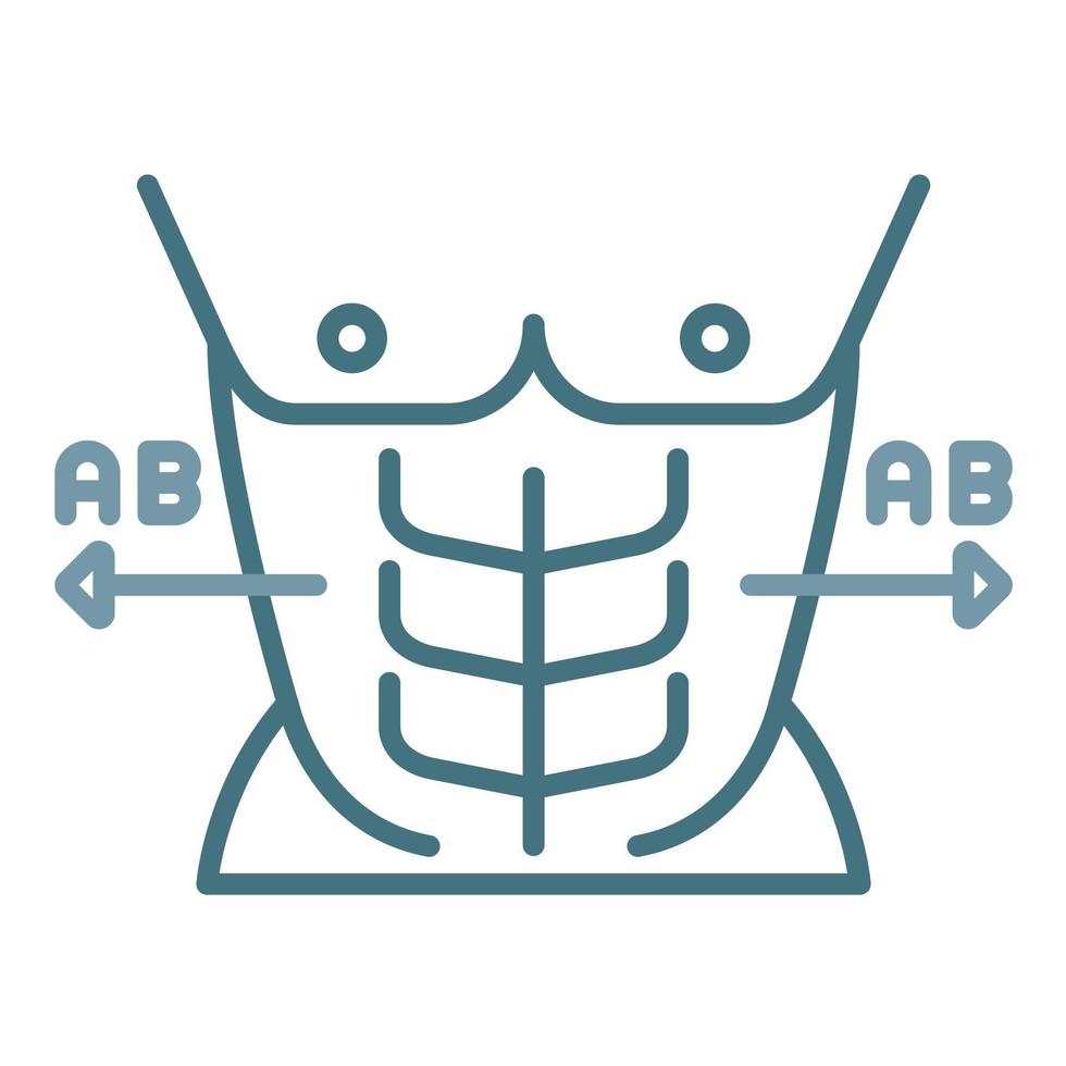 ab ab Routinelinie zweifarbiges Symbol vektor