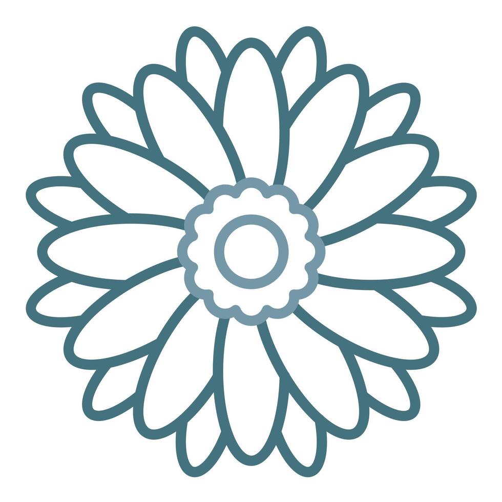 Calendula-Linie zweifarbiges Symbol vektor