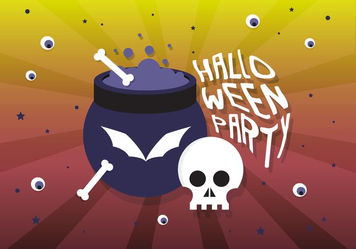 Gratis Flat Halloween Vektor Illustration