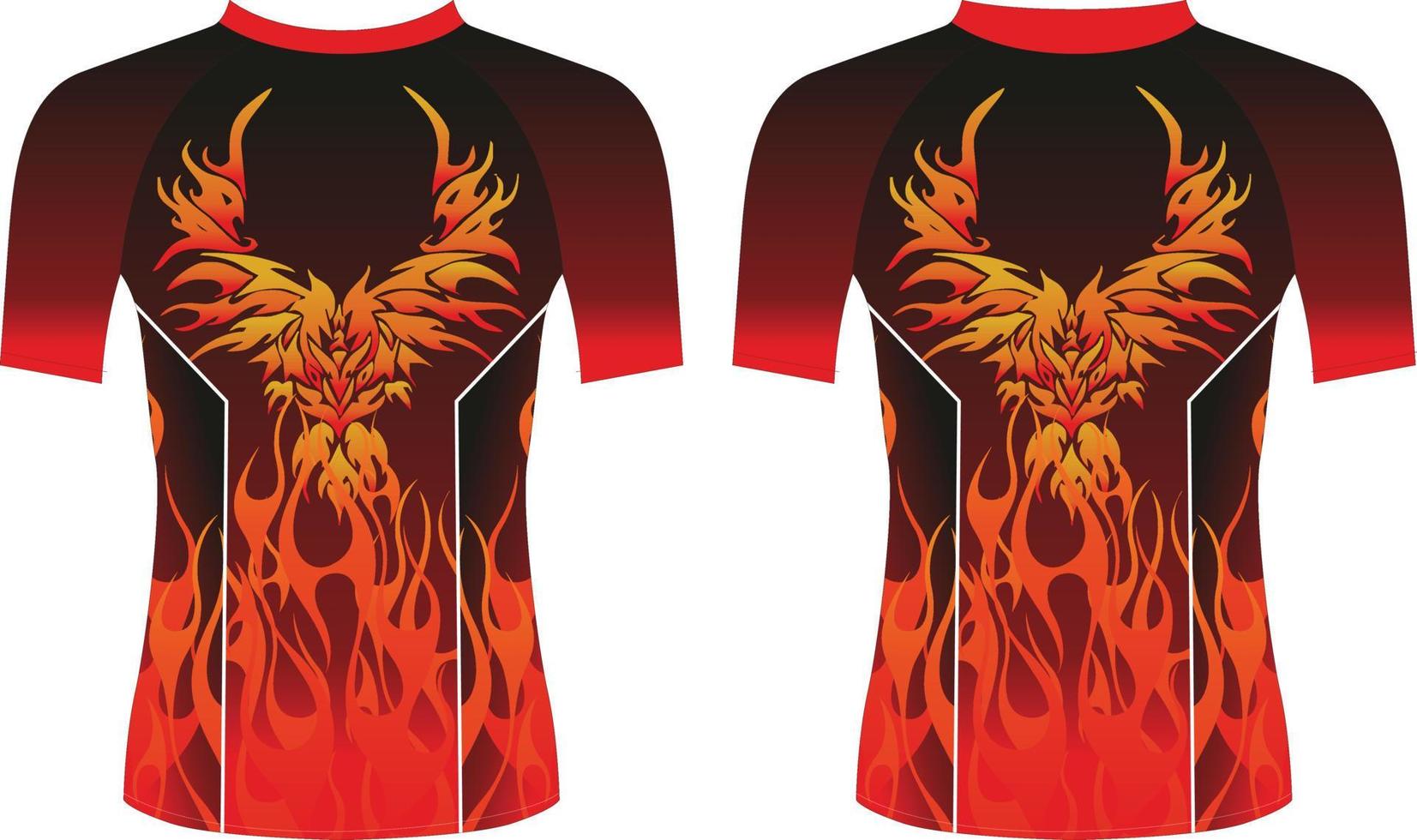 Kompressions-Rash Guard-Design, Vorlagendesign Vorderansicht vektor