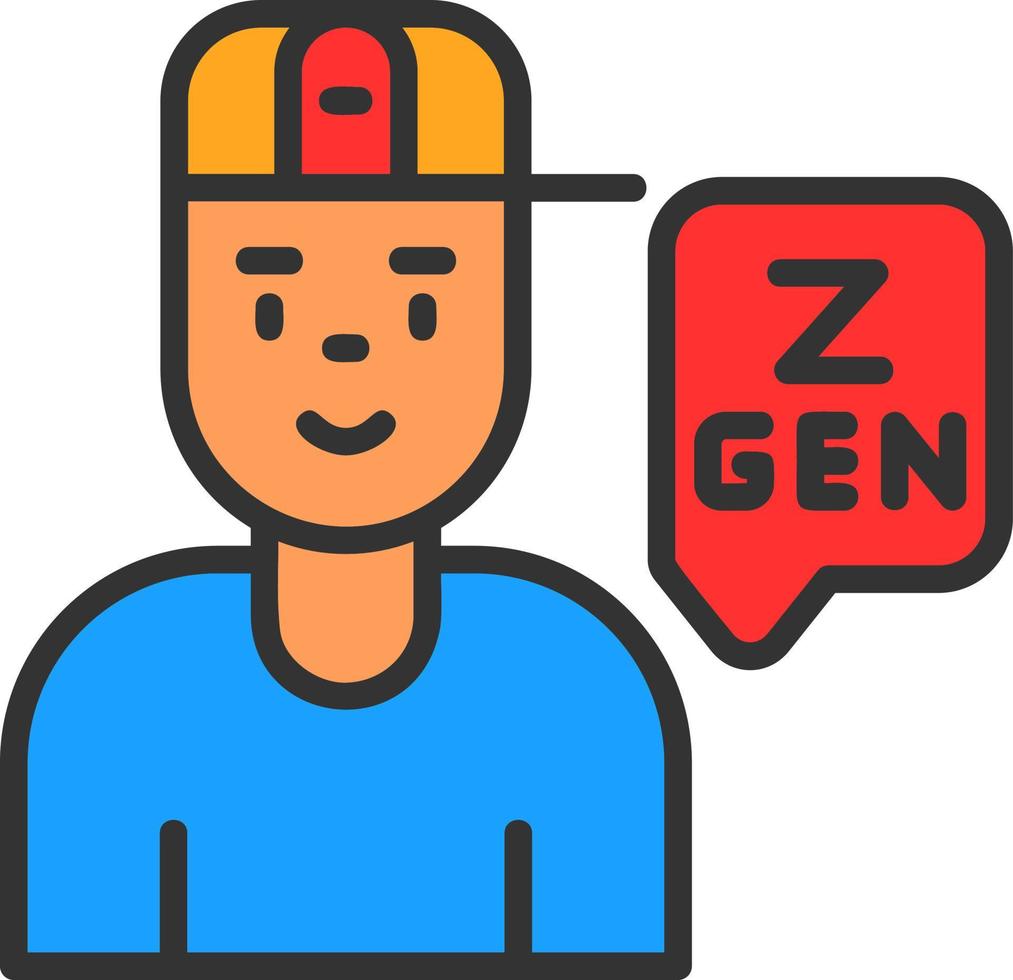 Generation z-Vektor-Icon-Design vektor