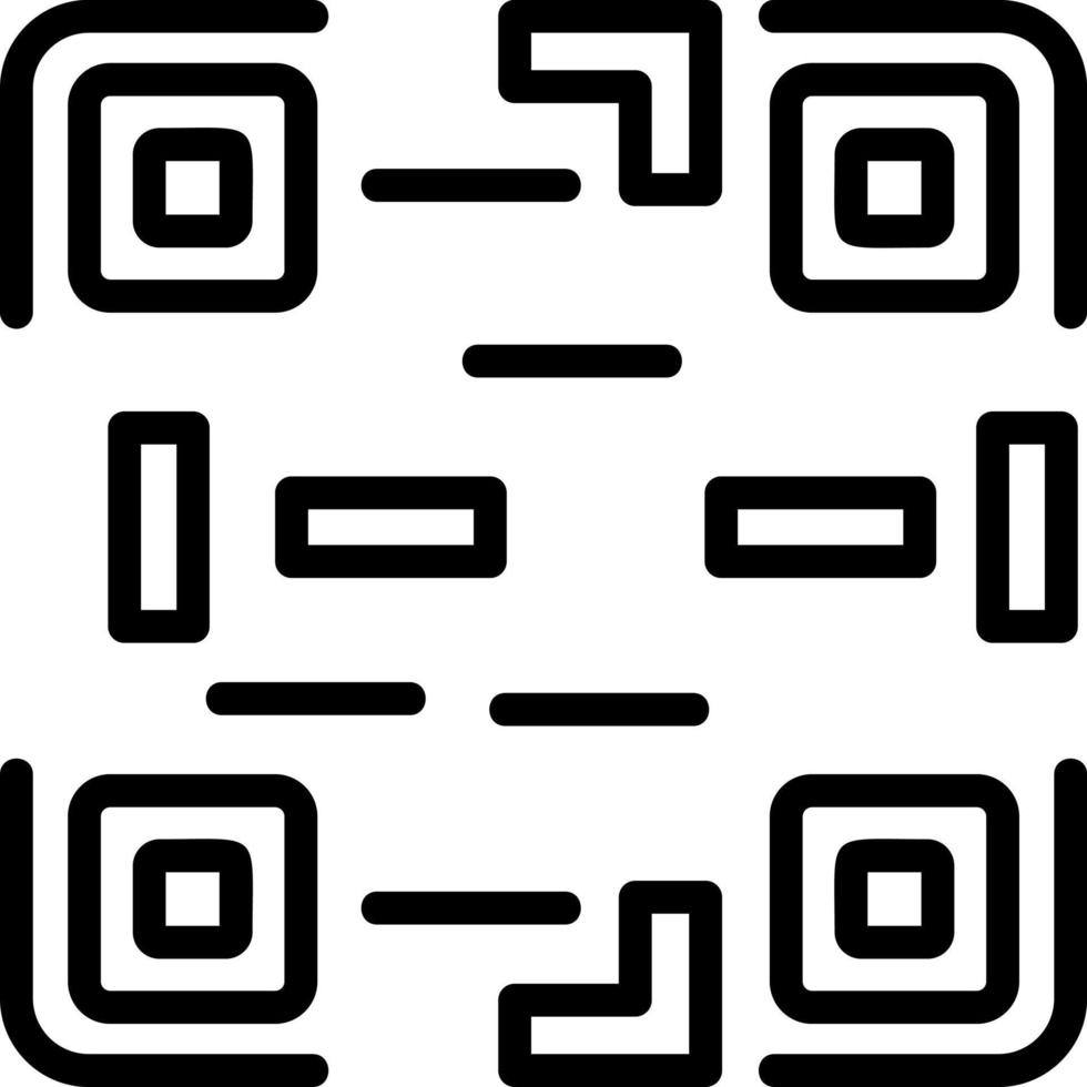 QR-Code-Vektor-Icon-Design vektor