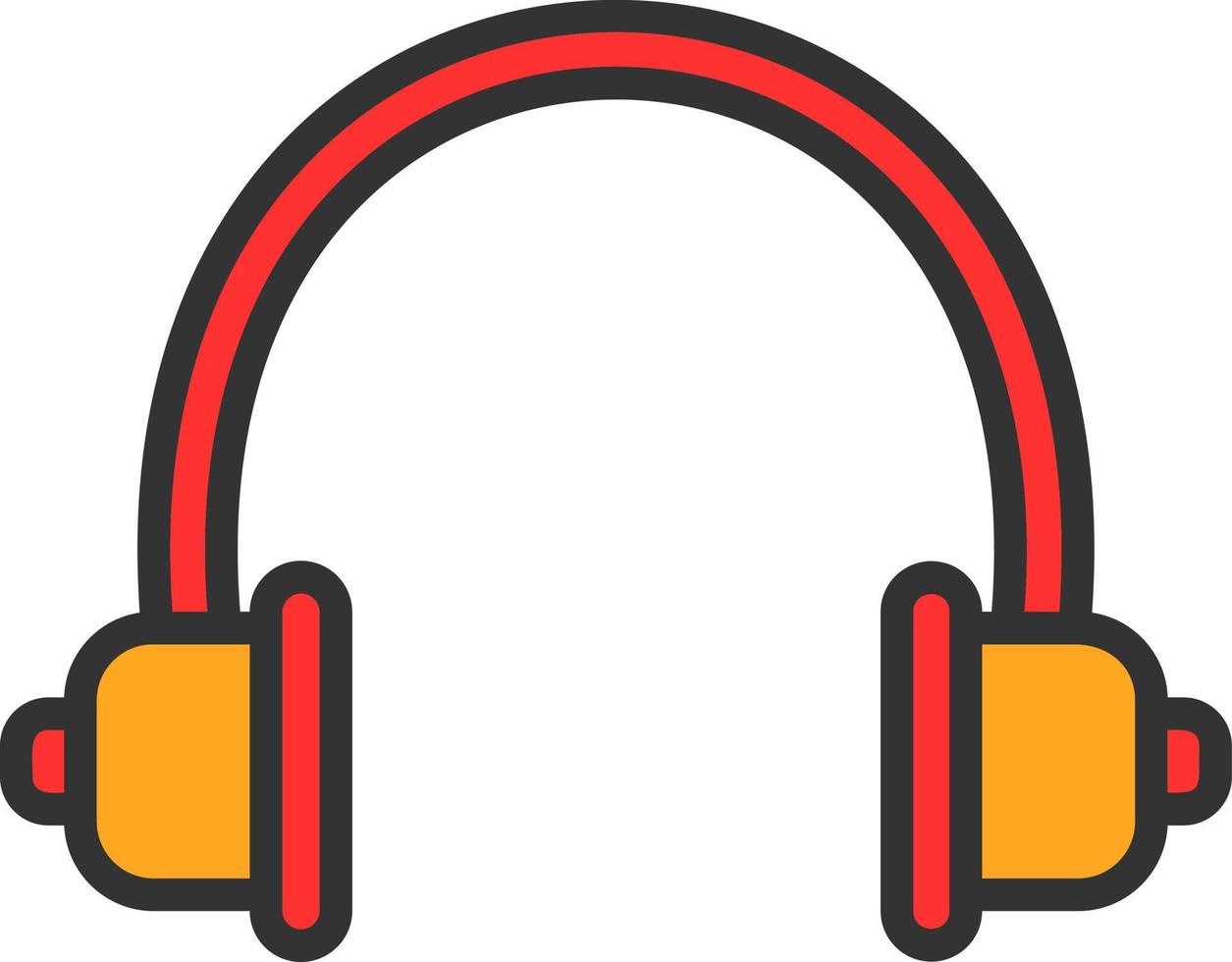 Audio-Headset-Vektor-Icon-Design vektor