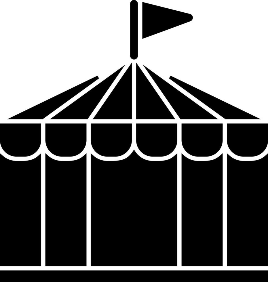 cirkus tält vektor ikon design