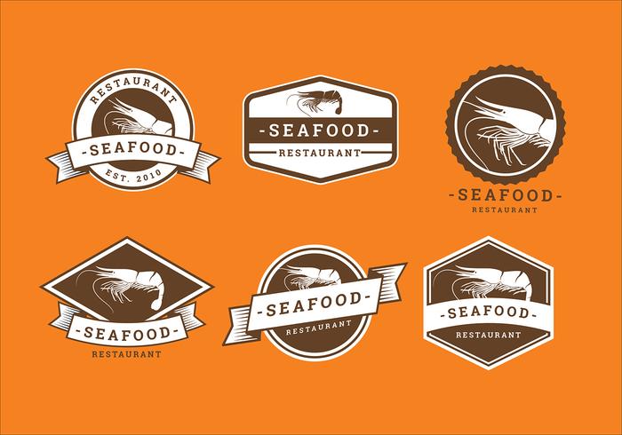 Garnelen Meeresfrüchte Restaurant Logo Kostenloser Vektor