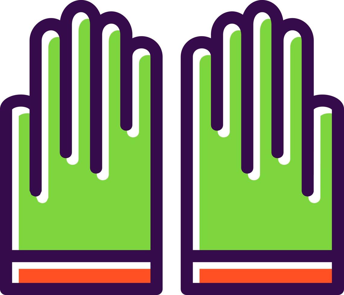 Hand-Handschuhe-Vektor-Icon-Design vektor