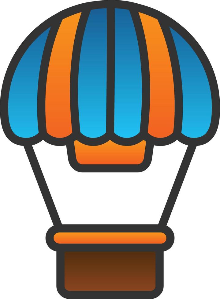 Heißluftballon-Vektor-Icon-Design vektor