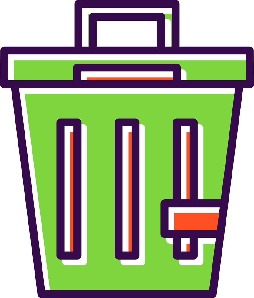 Müll-Vektor-Icon-Design vektor