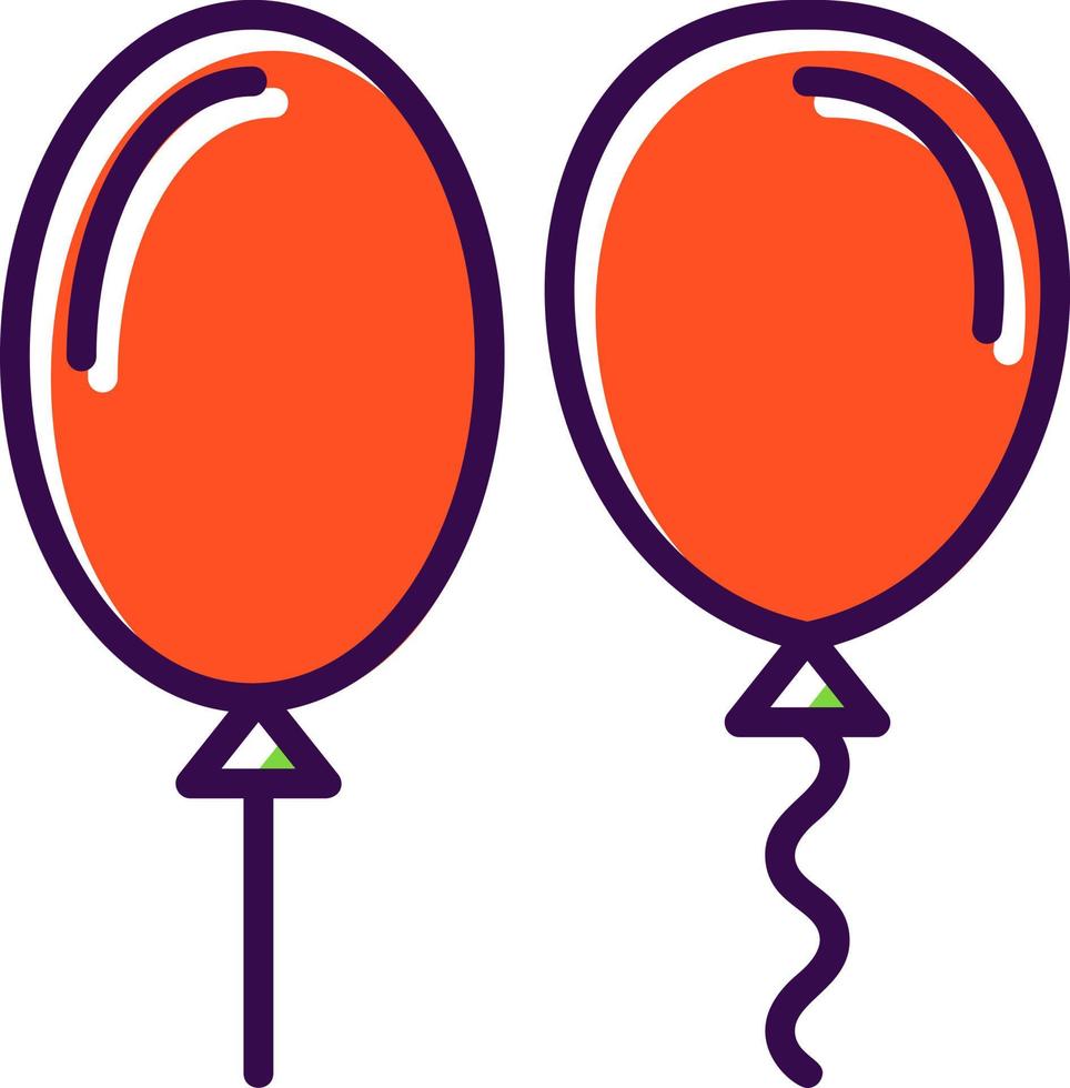 Luftballons-Vektor-Icon-Design vektor