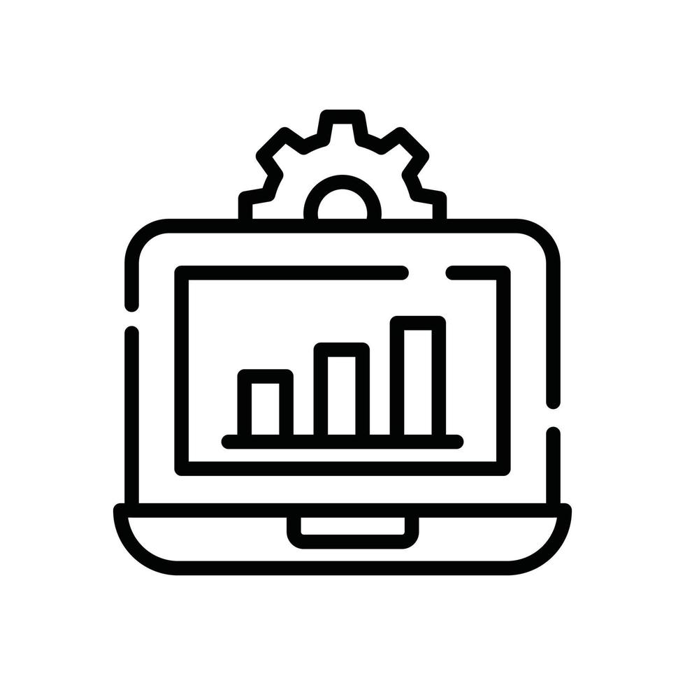 data bearbetning vektor linje ikon moln datoranvändning symbol eps 10 fil