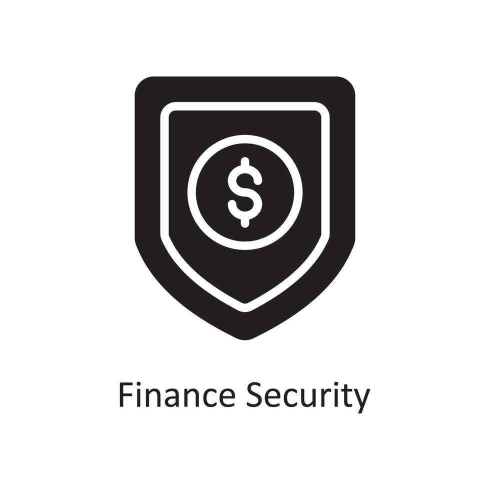 finansiera säkerhet vektor fast ikon design illustration. företag och data förvaltning symbol på vit bakgrund eps 10 fil