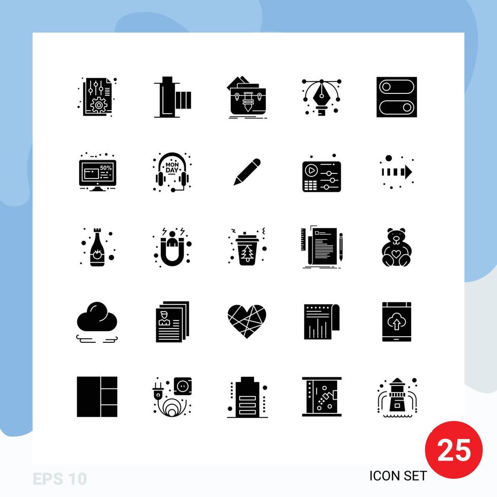 25 kreativ ikoner modern tecken och symboler av verktyg design multimedia portfölj fil redigerbar vektor design element