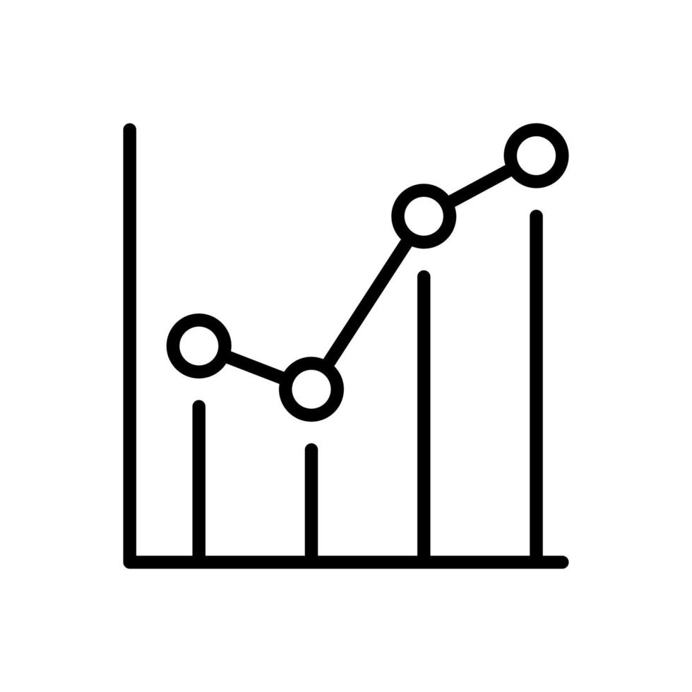 Report Business Icon Flat Line Style Vector für Grafik- und Webdesign