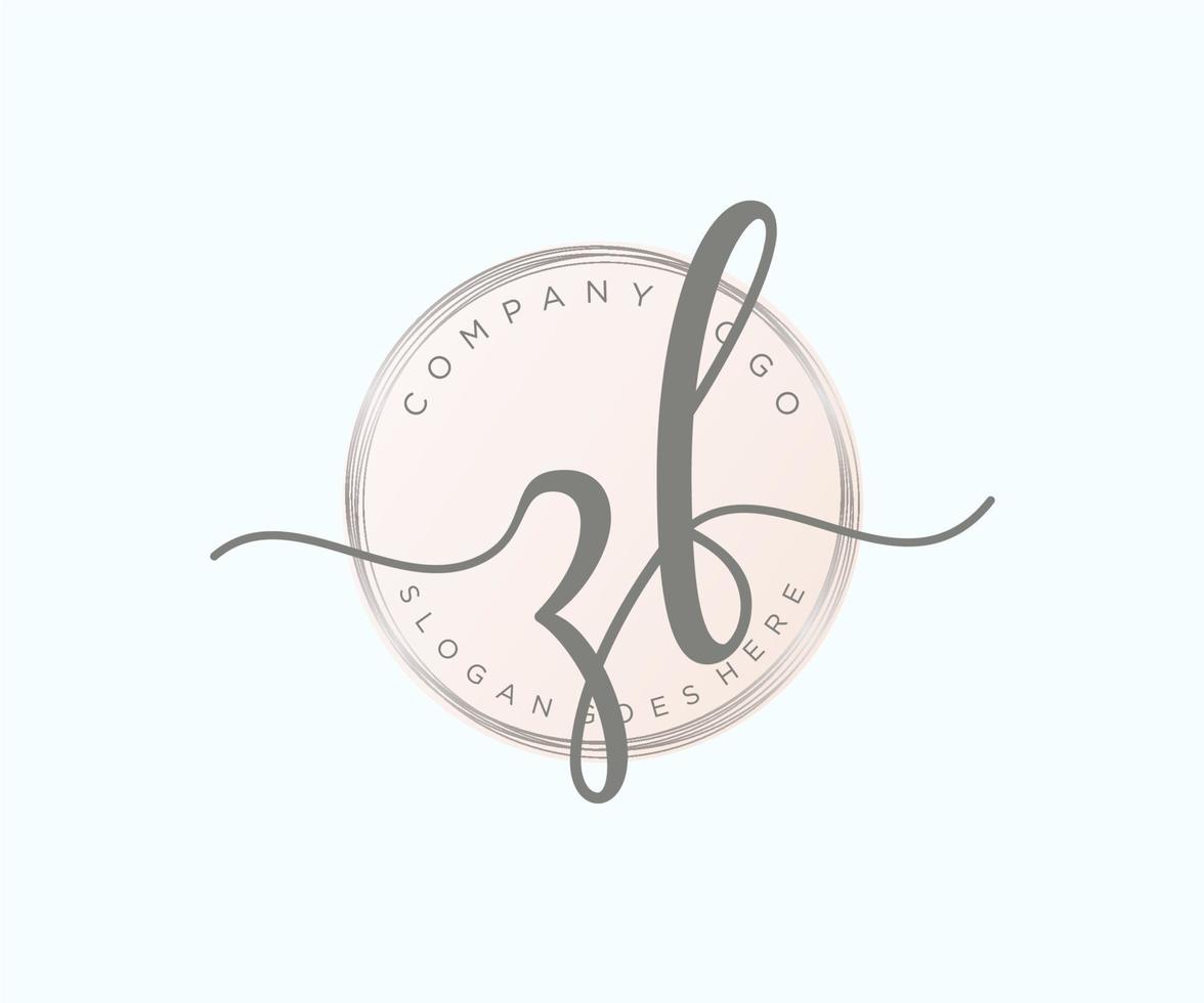 första zf feminin logotyp. användbar för natur, salong, spa, kosmetisk och skönhet logotyper. platt vektor logotyp design mall element.